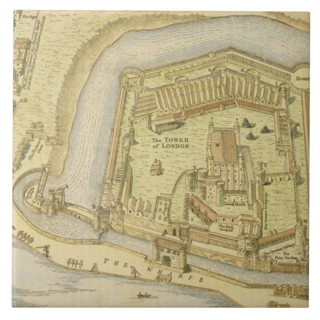 A torre de Londres, de uma avaliação feita em 1597 (Frente)