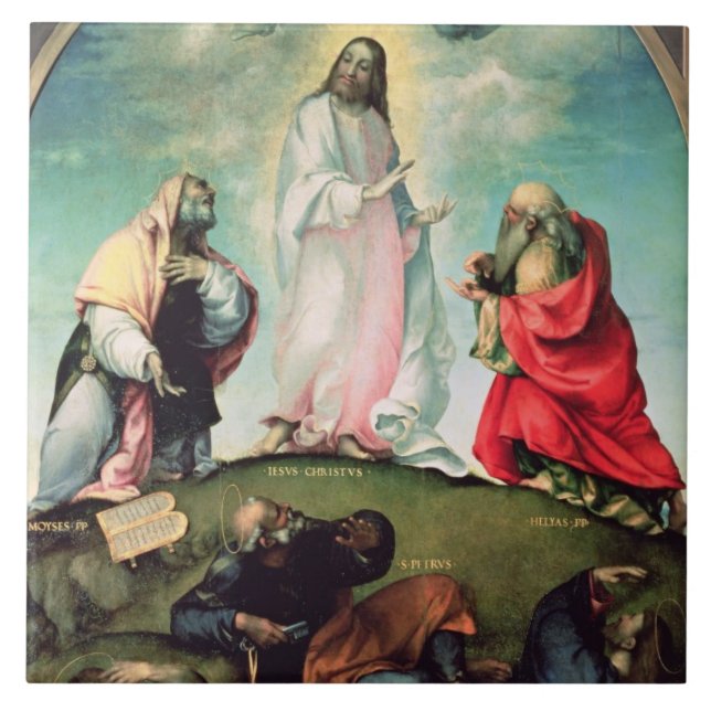 A transfiguração do cristo, c.1510-12 (óleo em p (Frente)