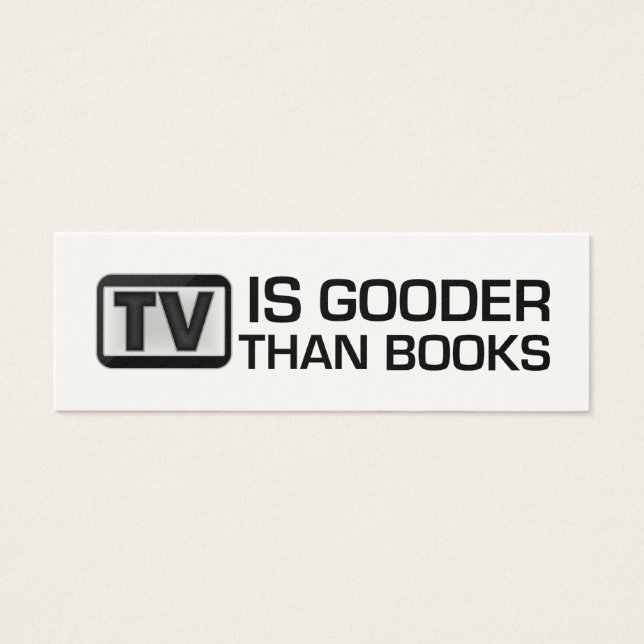 A TV é mais engraçada do que os livros (Frente)