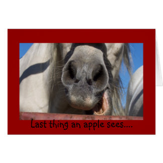 A última coisa que uma maçã vê... Cartão