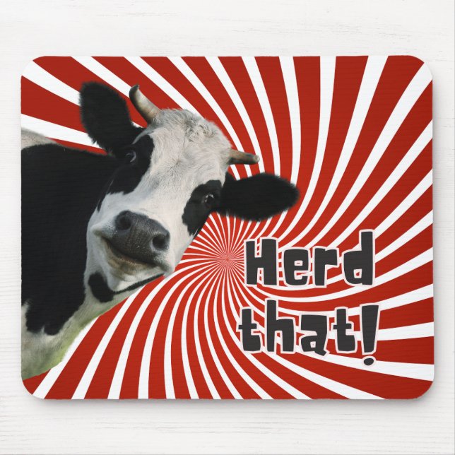 A Vaca De Holstein Amadurece. Mousepad (Frente)