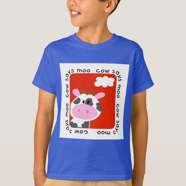 A vaca diz o camiseta e os presentes do MOO (Frente)
