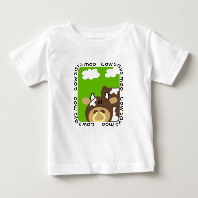 A vaca diz o camiseta e os presentes do MOO (Frente)