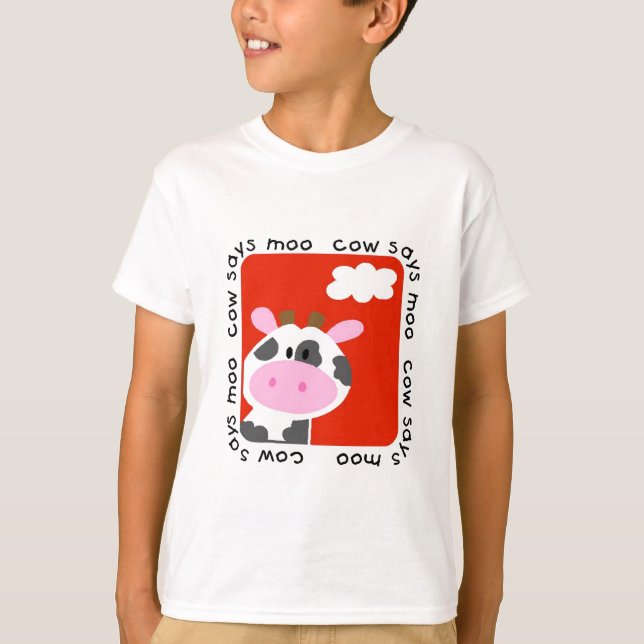A vaca diz o camiseta e os presentes do MOO (Frente)
