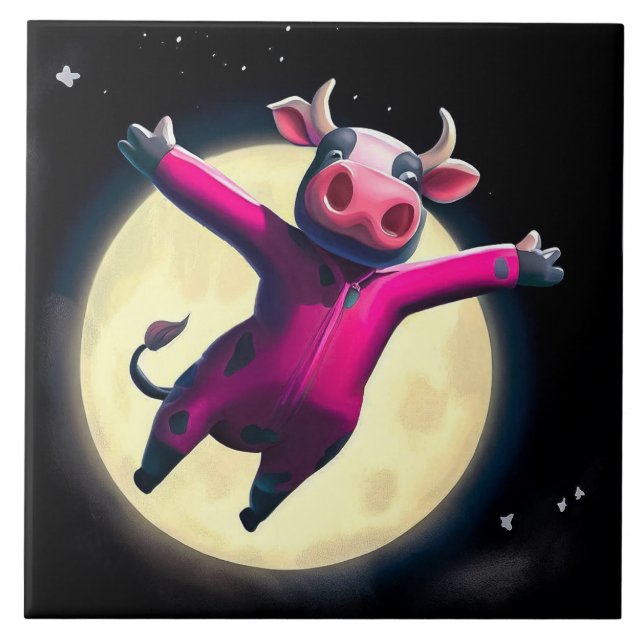 A Vaca Saltou Sobre A Lua - Azulejo infantil (Frente)