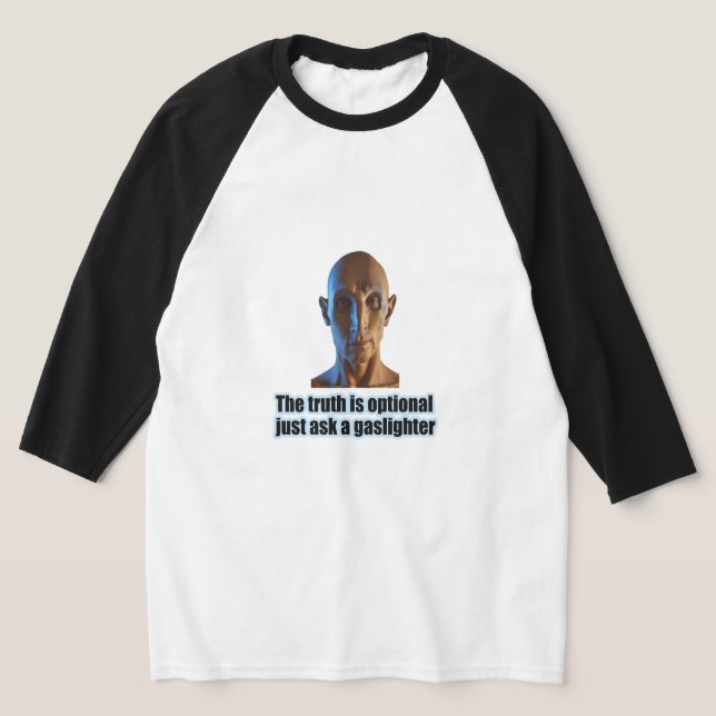 a verdade é a camiseta Raglan opcional (Postura )