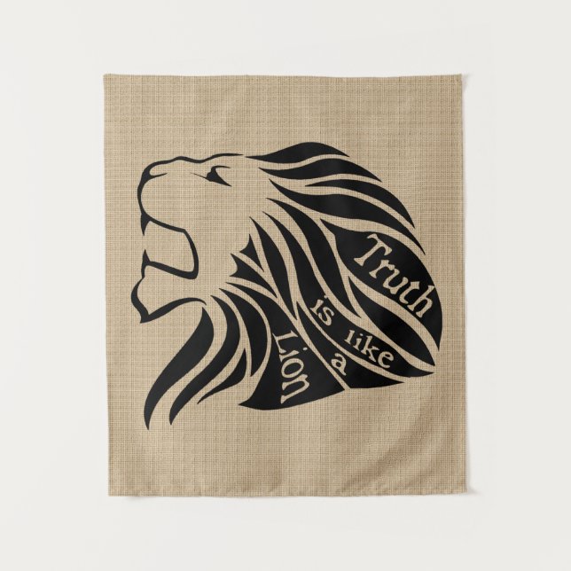 A verdade é como um Lion Tapeçaria (Frente)