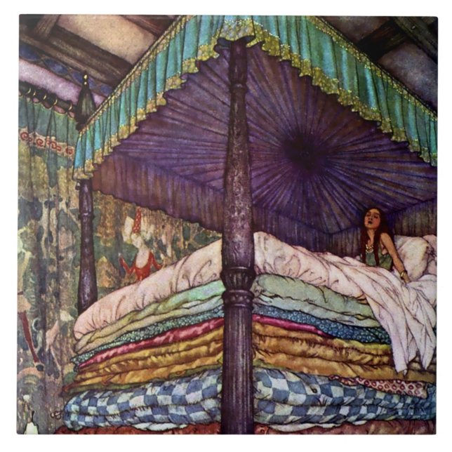 “A Verdadeira Princesa” por Edmund Dulac (Frente)