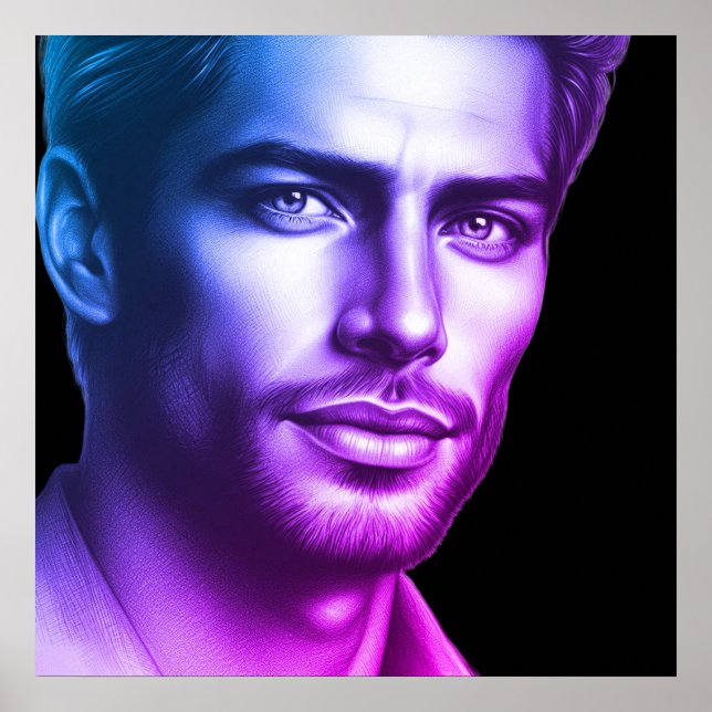 A Very Handsome Young Man on a 24x24 Wall Poster (Frente)