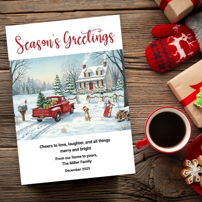 A Very Merry Little Christmas Flat Card Retro (Criador carregado)