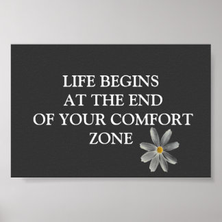 A vida começa a ser um Poster inspiracional