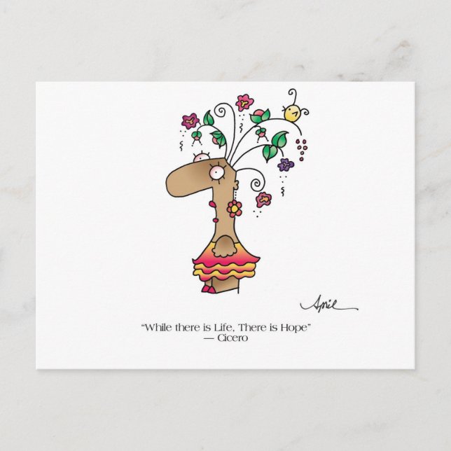 A VIDA COMEÇA A VIDA! Cartão postal de April McCal (Frente)