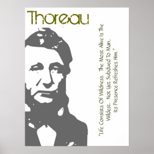 A vida consiste no poster de Thoreau do Wildness