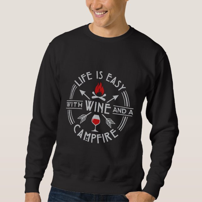 A Vida De Campanha É Fácil Com O Vinho E A Camisa (Frente)