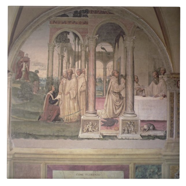 A vida de St. Benedict (fresco) (detalhe) 3 (Frente)