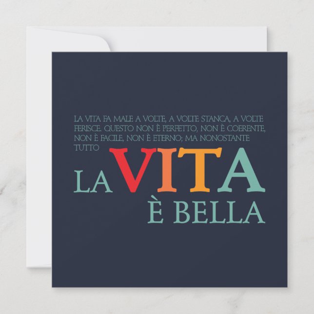 A vida é bela (Frente)