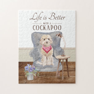 A Vida É Com Um Quebra-cabeça De Cockapoo