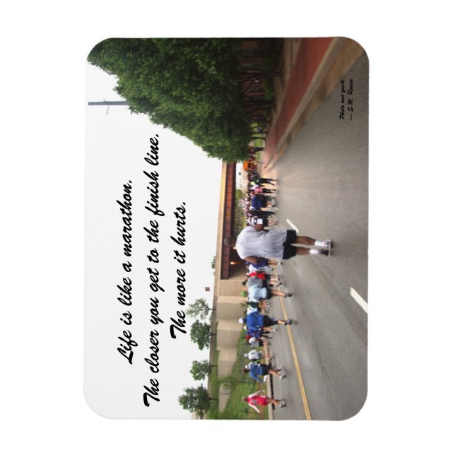 A vida é como um ímã de maratona (Vertical)