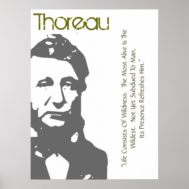 A Vida É Composta Por Natureza Thoreau Poster (Frente)