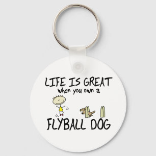 A vida é Excelente Flyball Chaveiro