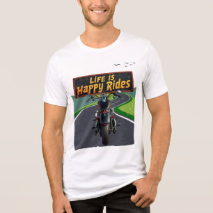 A vida é feliz Rides Biker Tee
