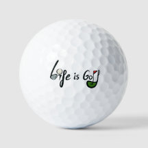 A vida é golfe - Design de citação de golfe engraç