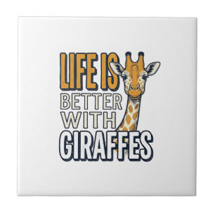 A Vida É Melhor Com Girafas Camisa Vintage Design_