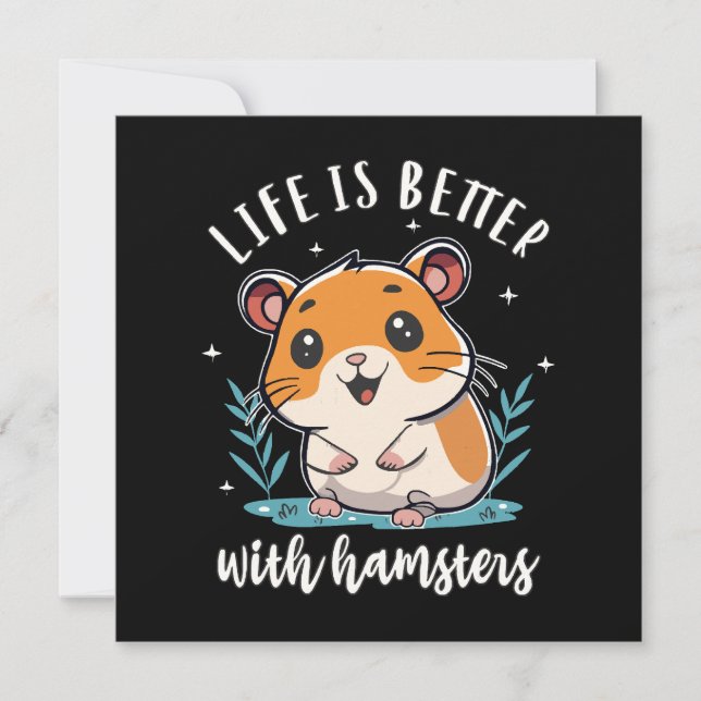 A Vida é Melhor Com Hamsters (Frente)