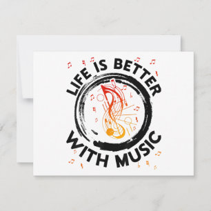 A Vida É Melhor Com Notas De Música Musical Lov
