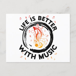 A Vida É Melhor Com Notas De Música Musical Lov