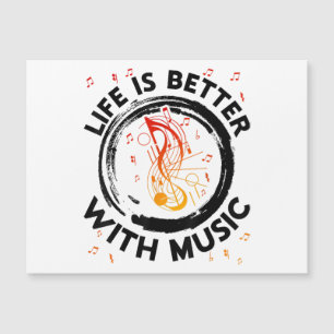A Vida É Melhor Com Notas De Música Musical Lov
