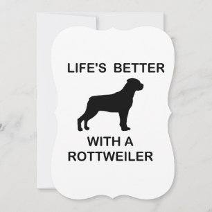 A vida é melhor com um cartão rottweiler