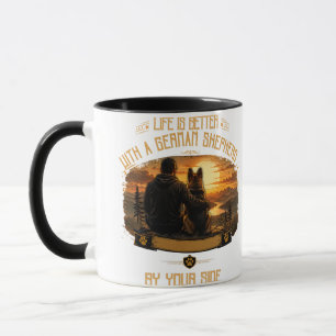 A Vida É Melhor Com Um Pai Pastor Alemão CANECA