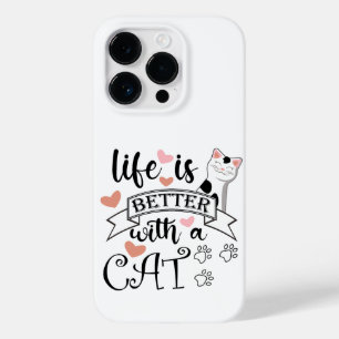 A vida é melhor com um slogan de citação do Cat