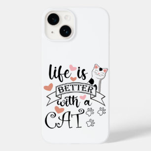 A vida é melhor com um slogan de citação do Cat