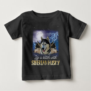 A Vida É Melhor Com Uma Camisa De T Husky Siberian