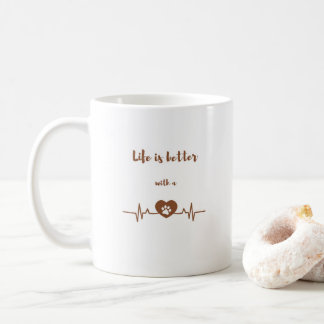 A vida é melhor com uma caneca de café batimento c