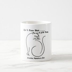 A vida é melhor com uma caneca de café do gatinh