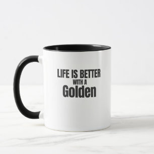 A Vida é Melhor Com Uma Caneca de Café Dourada