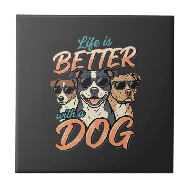 A Vida é Melhor Com Vetor de Cachorro (Frente)