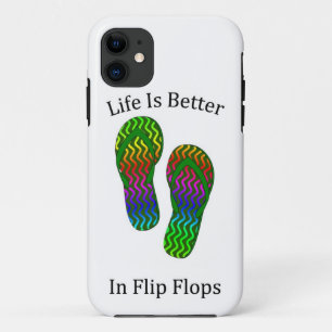A Vida É Melhor Em Chinelos capas de iphone De Ca