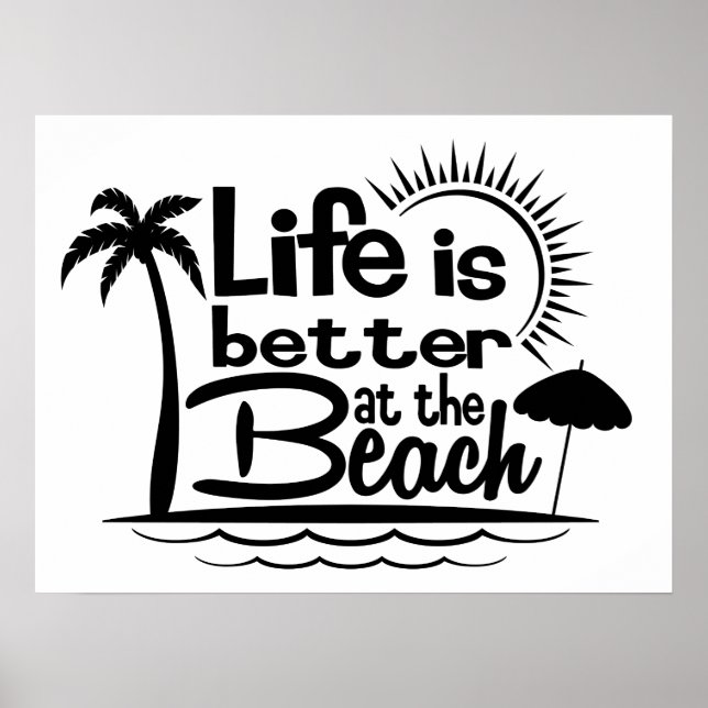 A vida é melhor na casa de praia poster (Frente)