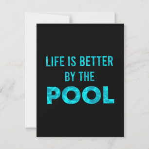 A Vida É Melhor Na Piscina Nadando Verão