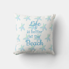 A vida é melhor na praia Almofada de lançamento de