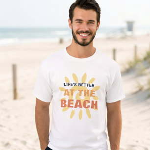 A vida é melhor na praia Camiseta Tropical de Prai