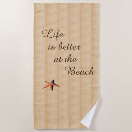 A vida é melhor na toalha de praia