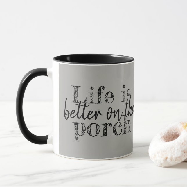 A vida é melhor no alpendre caneca (Com Donut)