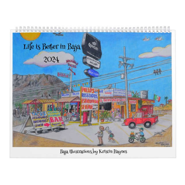 A vida é melhor no calendário Baja (Capa)
