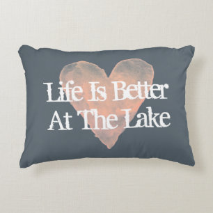 A VIDA É MELHOR NO LAGO almofadas de decoração par