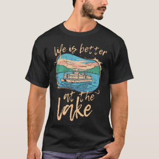 A Vida É Melhor No Lago Camisa Divertida De Capitã